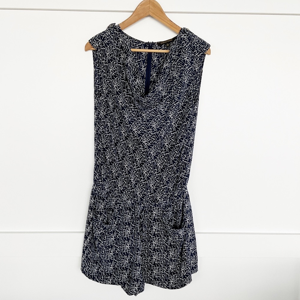 Cynthia Steffe Ashton Cowl Neck Silk Romper